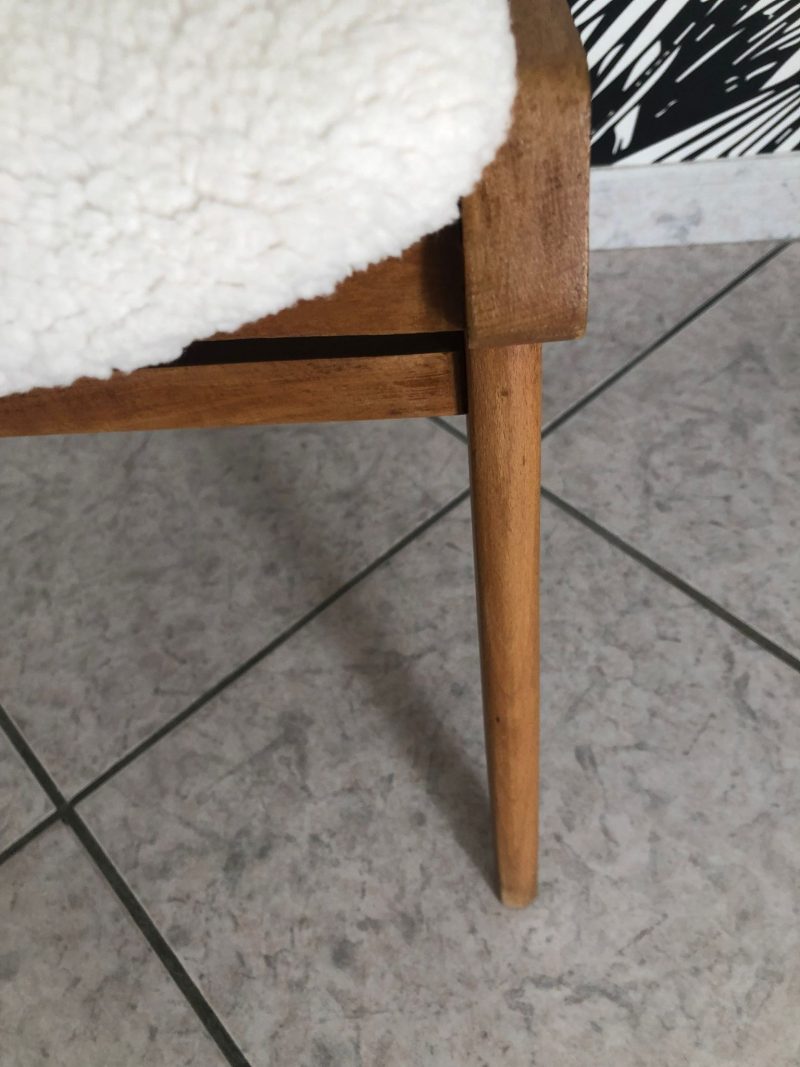 Chaise scandinave tissu bouclette – Image 8